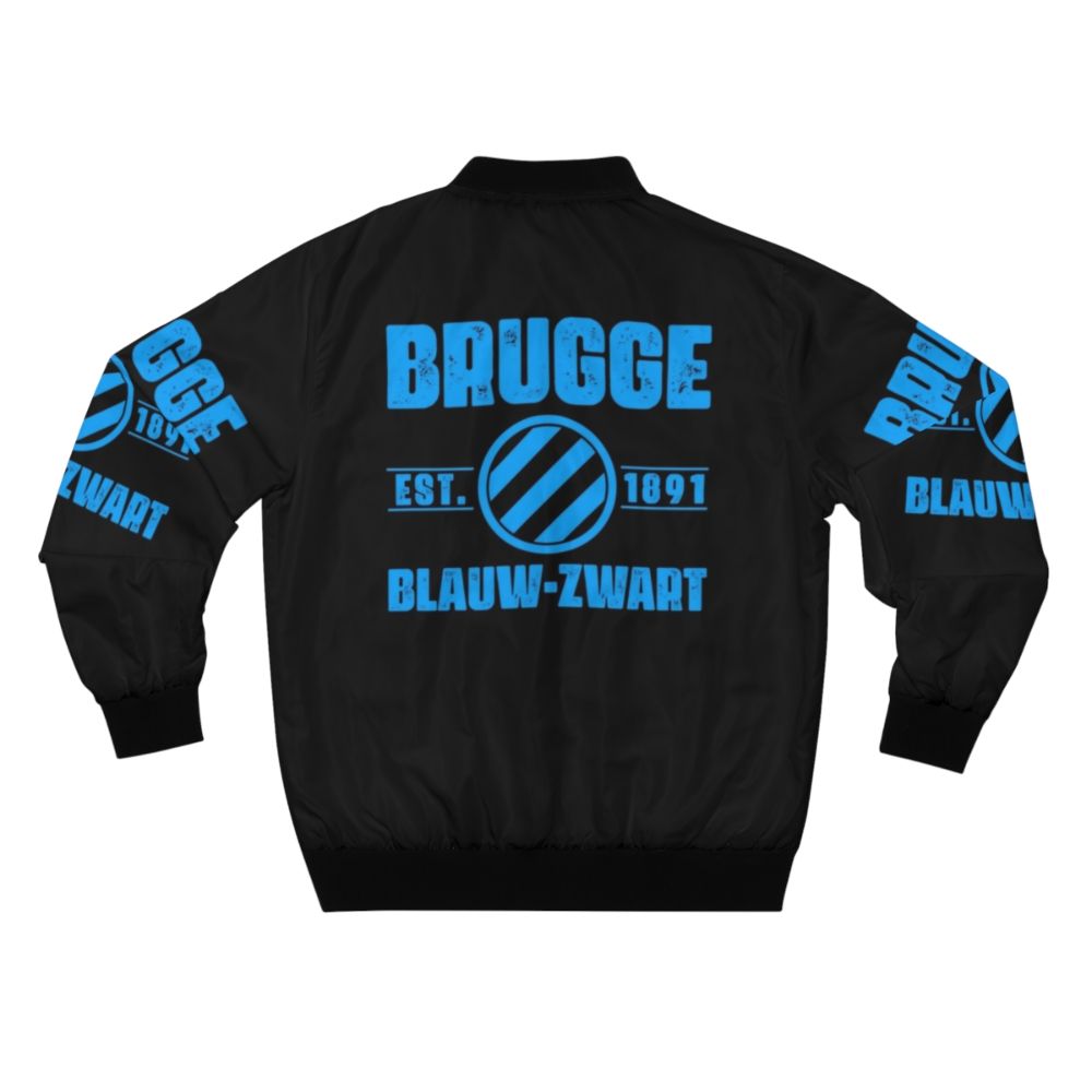 Club Brugge Blauw Zwart Bomber Jacket - Back