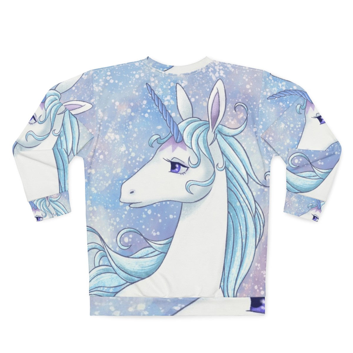 The Last Unicorn pastel-colored sweatshirt featuring a magical unicorn design - Back