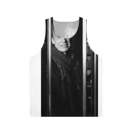 Black and White Portrait of Jean Louis Aubert Unisex Tank Top