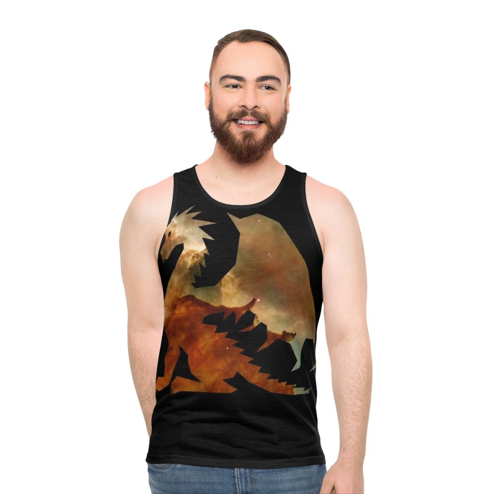 Mystic cosmic dragon legendary animal watercolor galaxy tank top - men