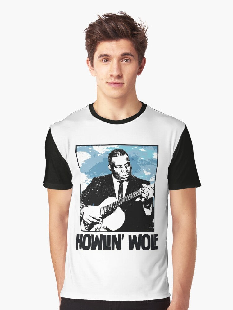 Howlin' Wolf Psychedelic Blues Graphic T-Shirt - Men