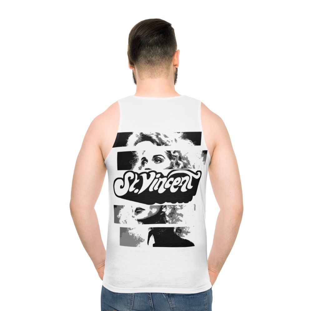 St Vincent Unisex Tank Top - men back