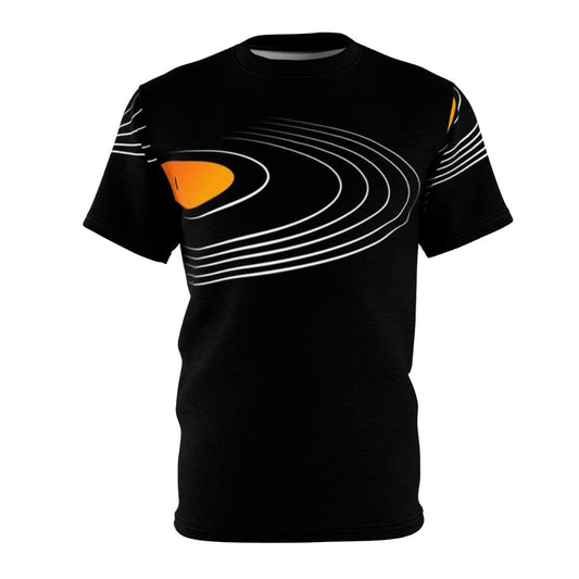 Retro-style t-shirt featuring a vintage vinyl record design for music fans and DJs