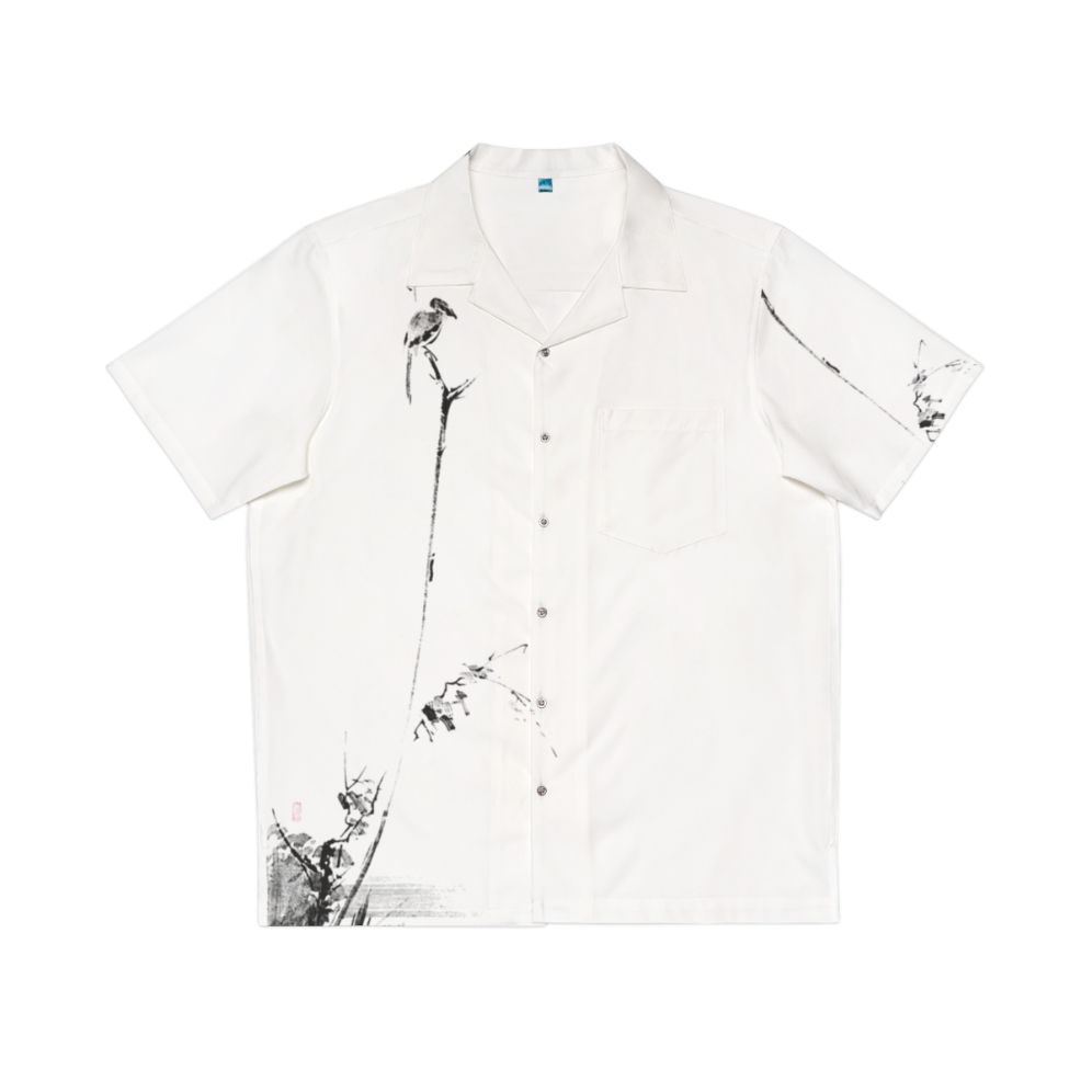 Miyamoto Musashi Koboku Meikakuzu Hawaiian Shirt featuring Japanese samurai artwork