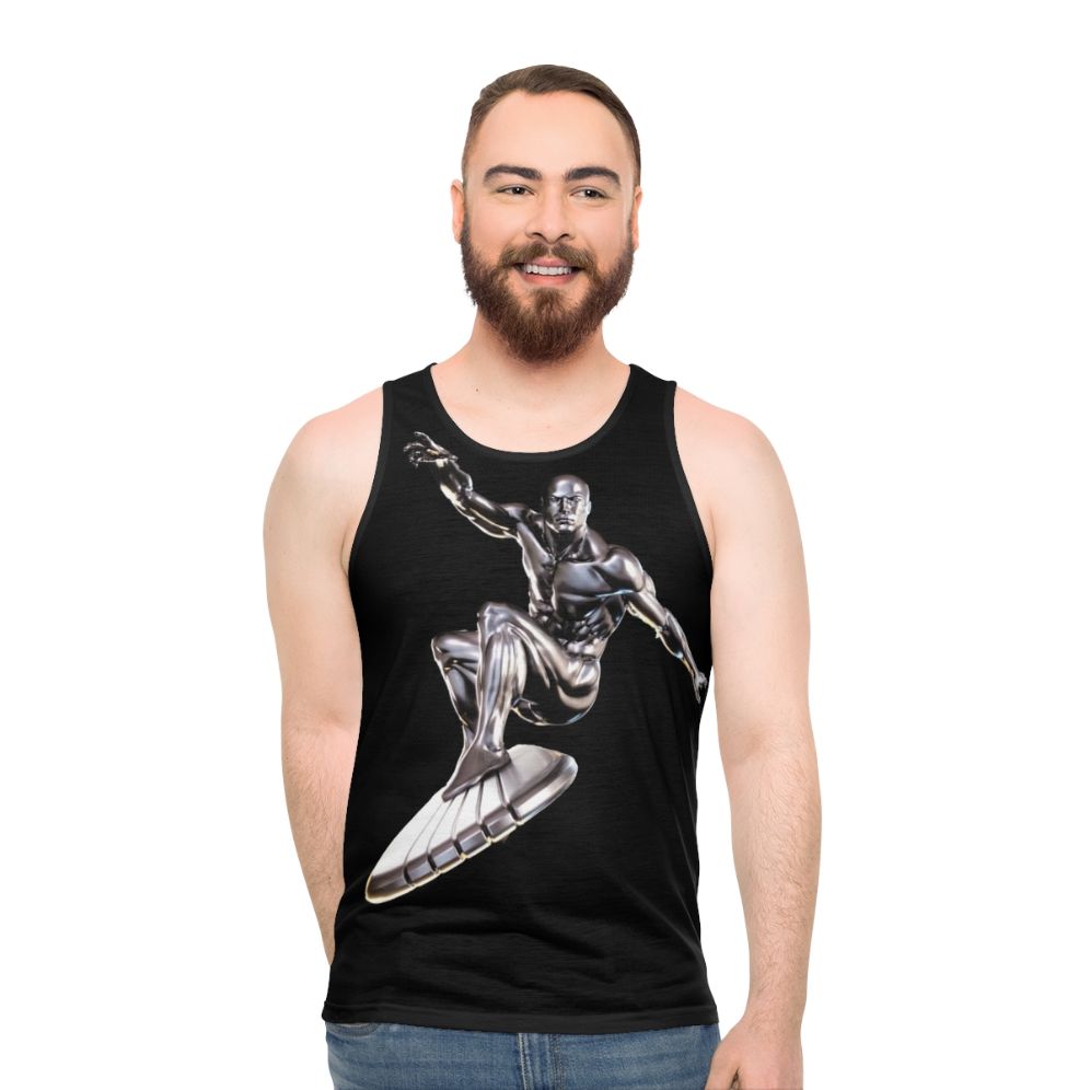 Silver Surfer Unisex Tank Top featuring Norrin Radd, the Herald of Galactus - men