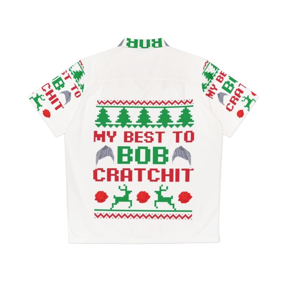 Schitt's Creek David Rose "My Best to Bob Cratchit" Hawaiian Shirt - Back