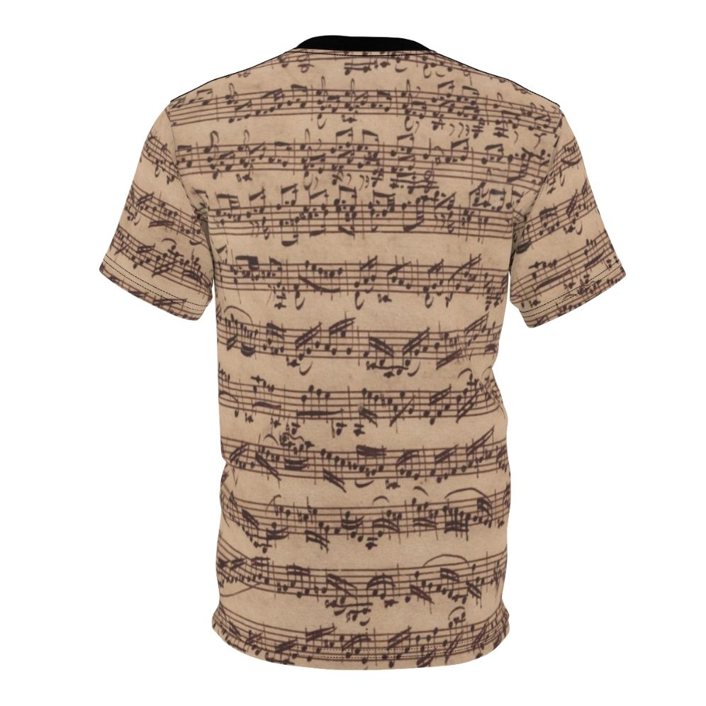 Artistic T-Shirt Featuring the Bach Chaconne for Classical Music Fans - Back