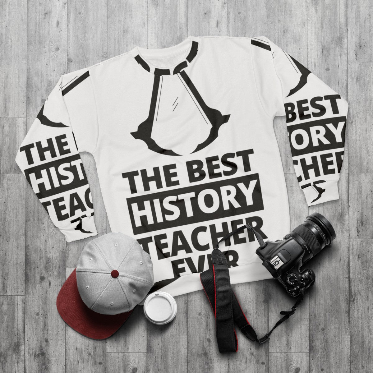 History Teacher Assassin Sweatshirt - flat lay