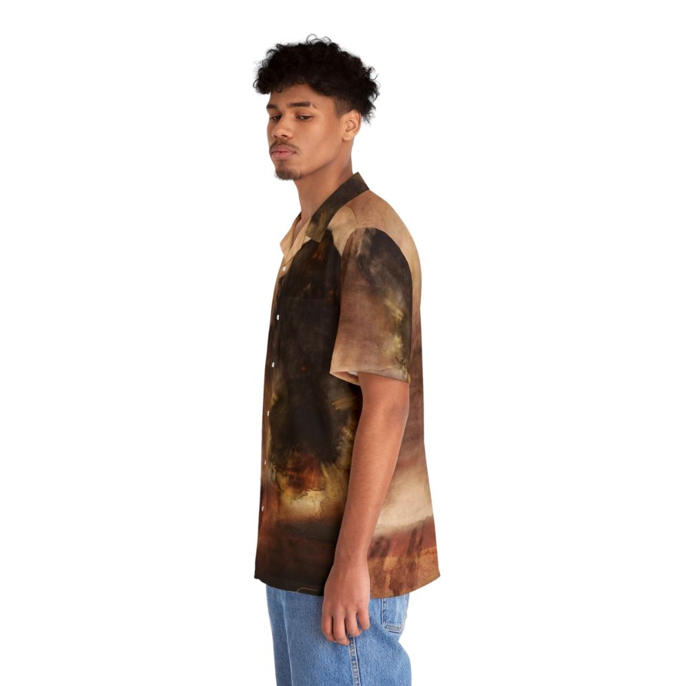 Dune 2020 sci-fi Hawaiian shirt featuring watercolor Arrakis fan art - People Left