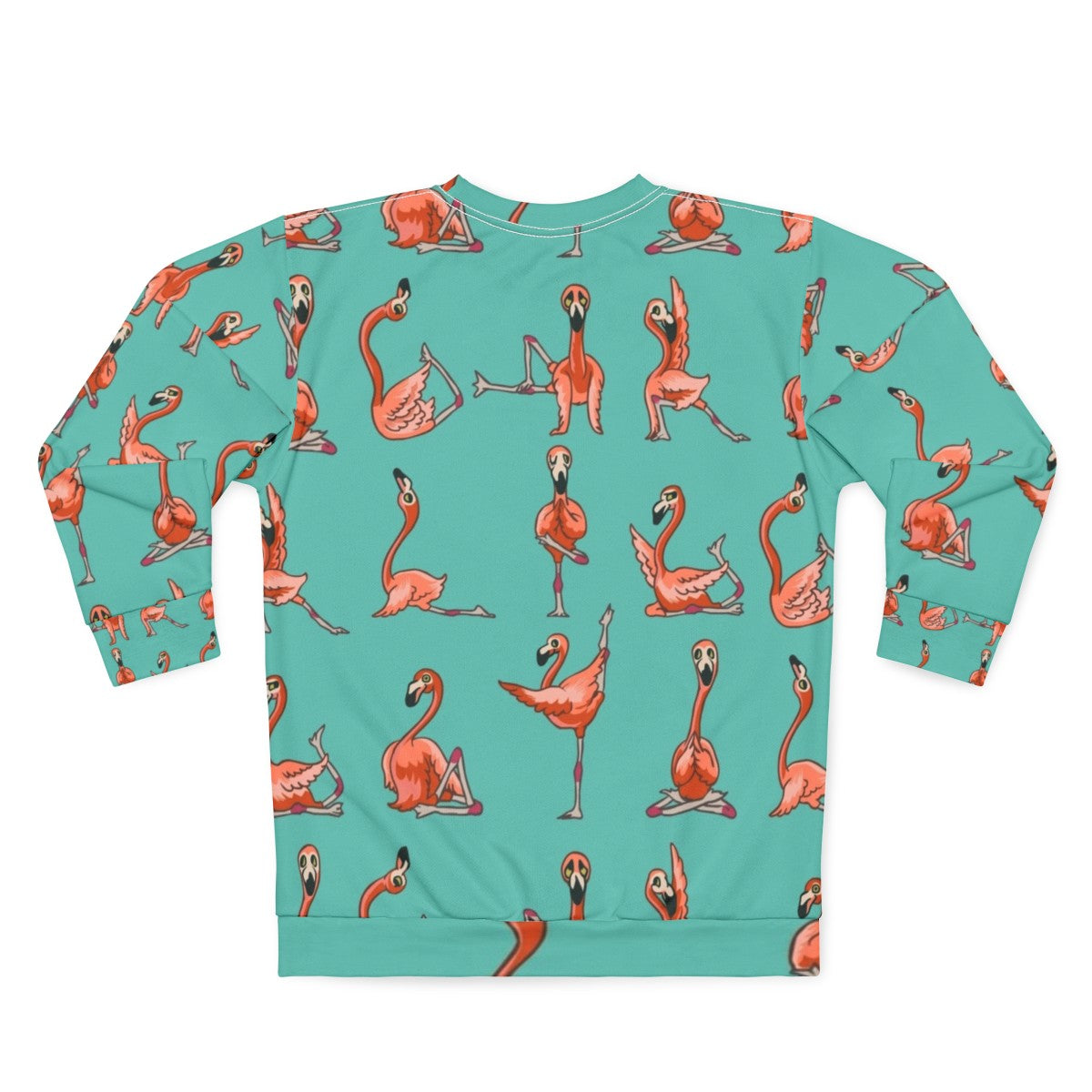 Flamingo Yoga Sweatshirt for Workout Motivation - Back