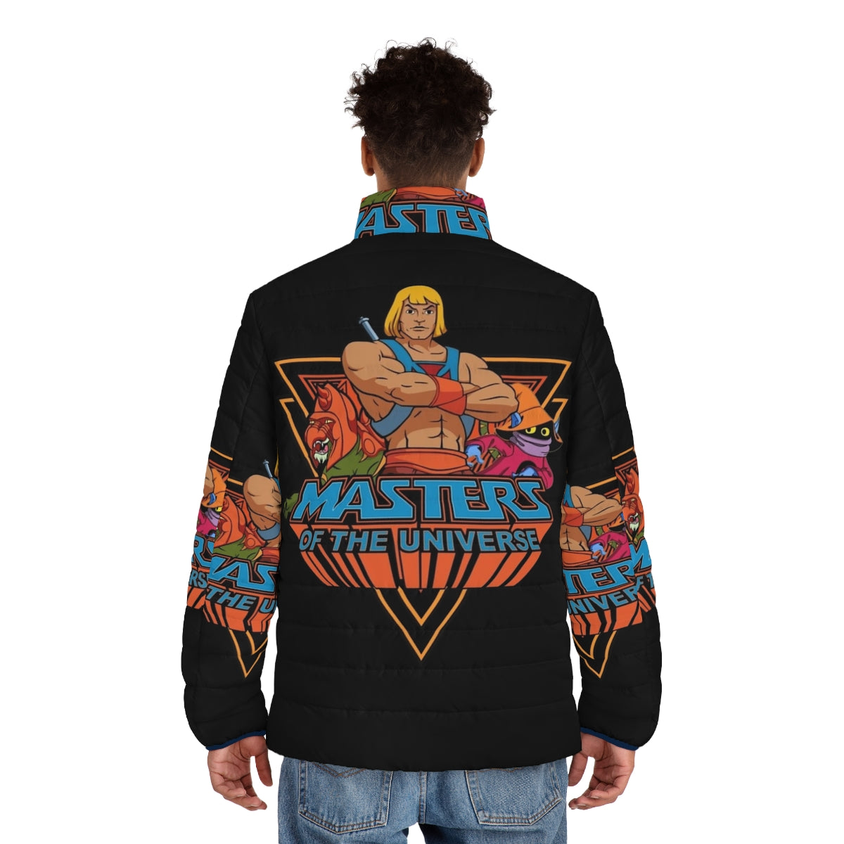 He Man Retro Puffer Jacket from Masters of the Universe - men back