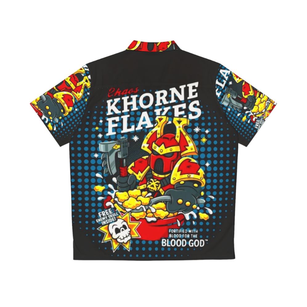 Chaos Khorne Flakes Hawaiian Shirt with Blood for the Blood God Motif - Back