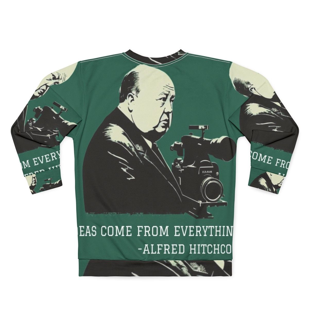 Alfred Hitchcock Illustration Sweatshirt - Back