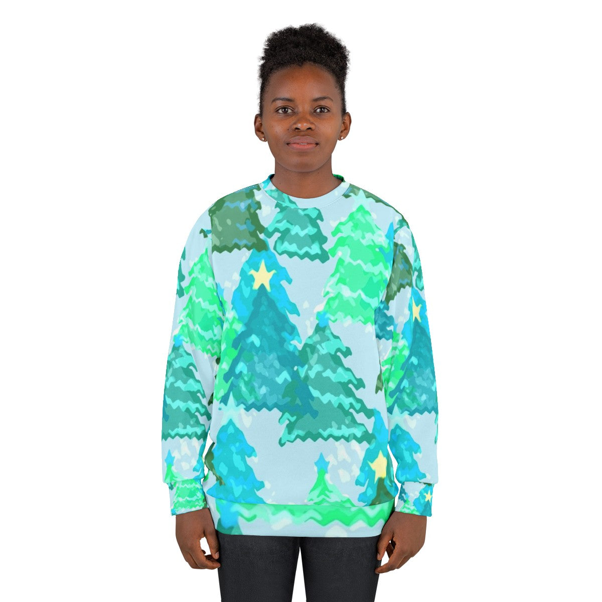 Wintergreen Christmas Trees Sweatshirt - women