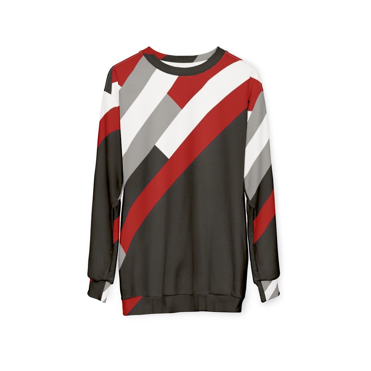 Diagonal stripes geometric pattern modern minimalist sweatshirt - hanging