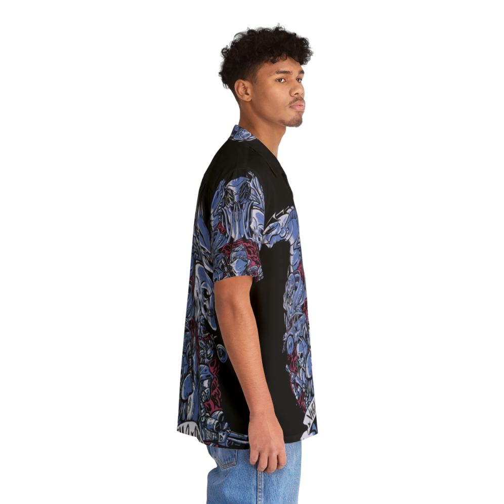 Vigilo Confido XCOM Hawaiian Shirt featuring futuristic and horror inspired designs - People Pight