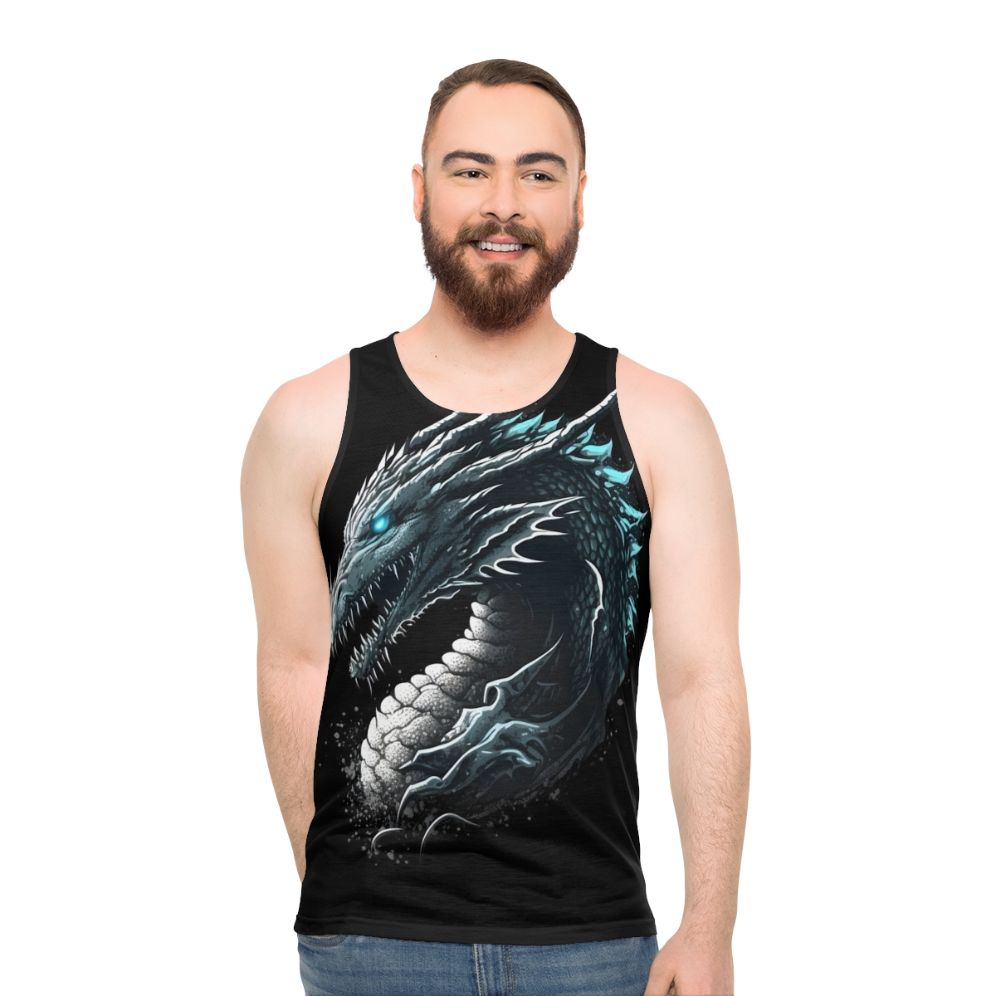 Fantasy dragon unisex tank top - men