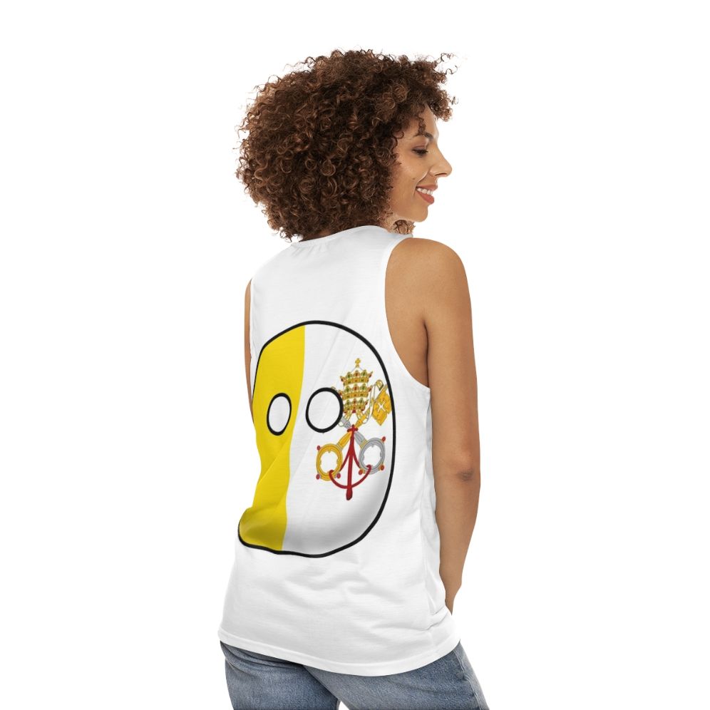 Unisex Vatican City Countryball Tank Top - women back