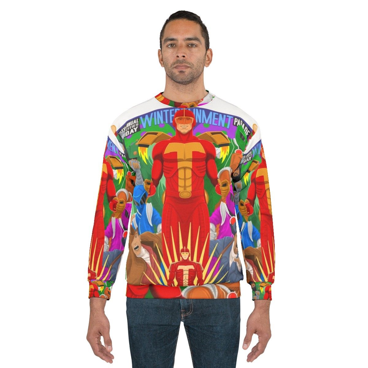 It's Turbo Time Sweatshirt - Jingle All The Way Christmas Sweater with Turboman - men