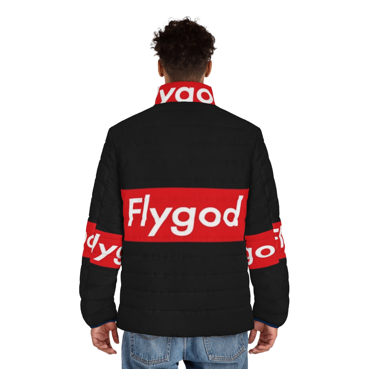 Flygod Westside Gunn Puffer Jacket - Stylish Hip Hop Inspired Streetwear - men back