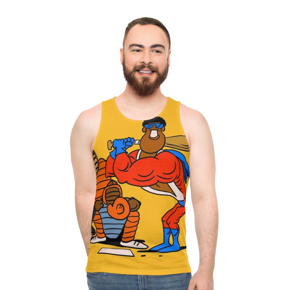 Retro cartoon unisex tank top - men