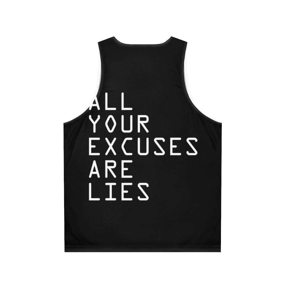 Unisex fitness motivational tank top - Back