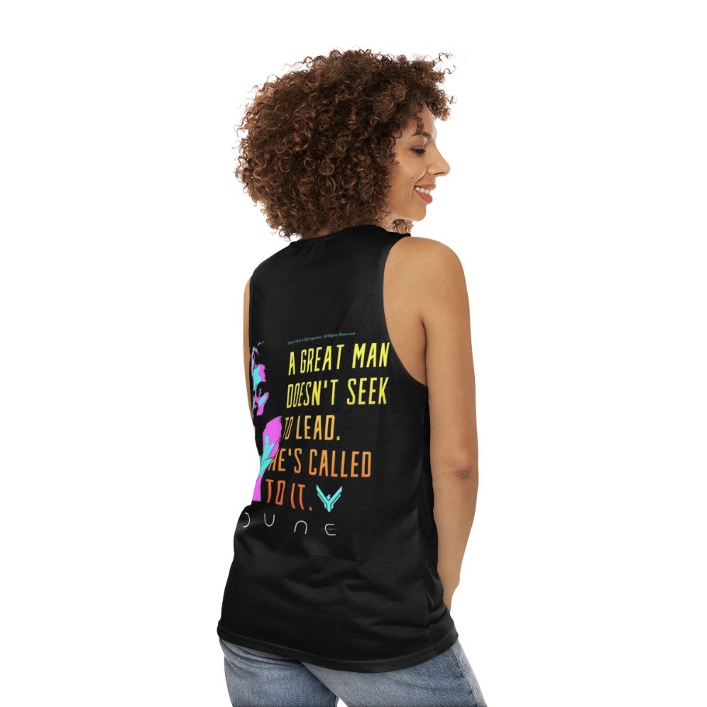 Leto Atreides Dune Movie Leadership Quote Unisex Tank Top - women back