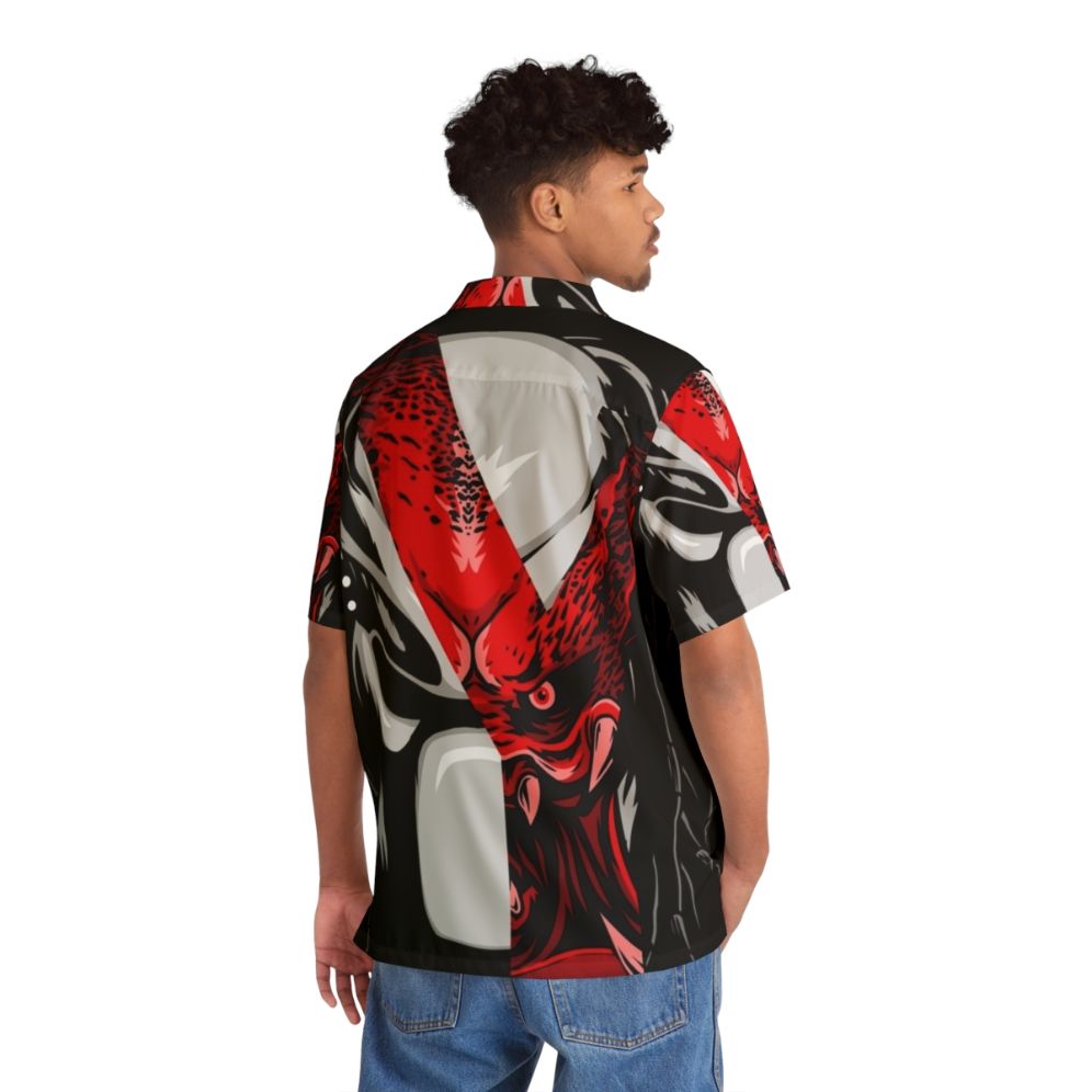 Predators of Future Past Hawaiian Shirt featuring Predator and Yautja alien - People Back