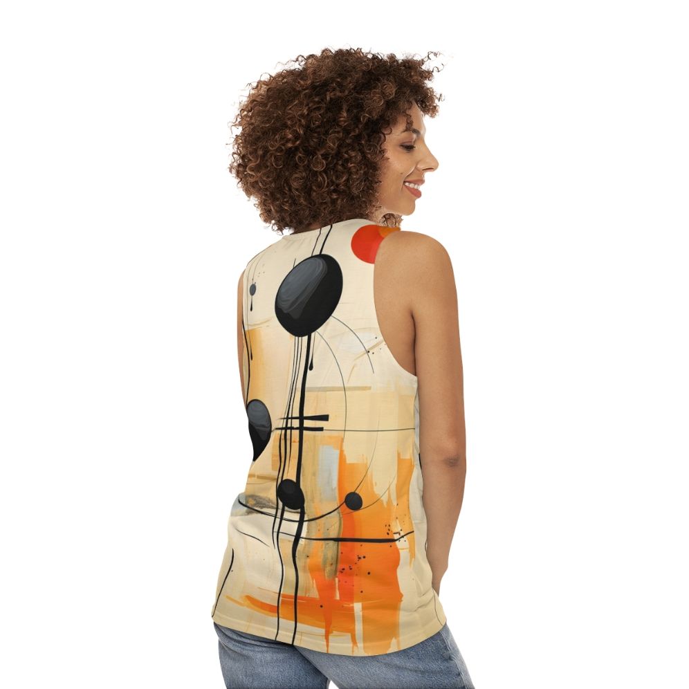 Autumn Abstract Neutral Unisex Tank Top - women back