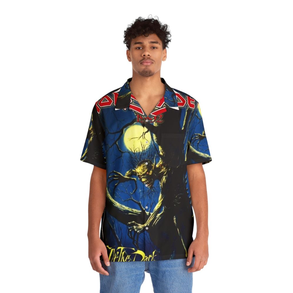 Iron Maiden 'Fear of the Dark' themed Hawaiian shirt - People Front