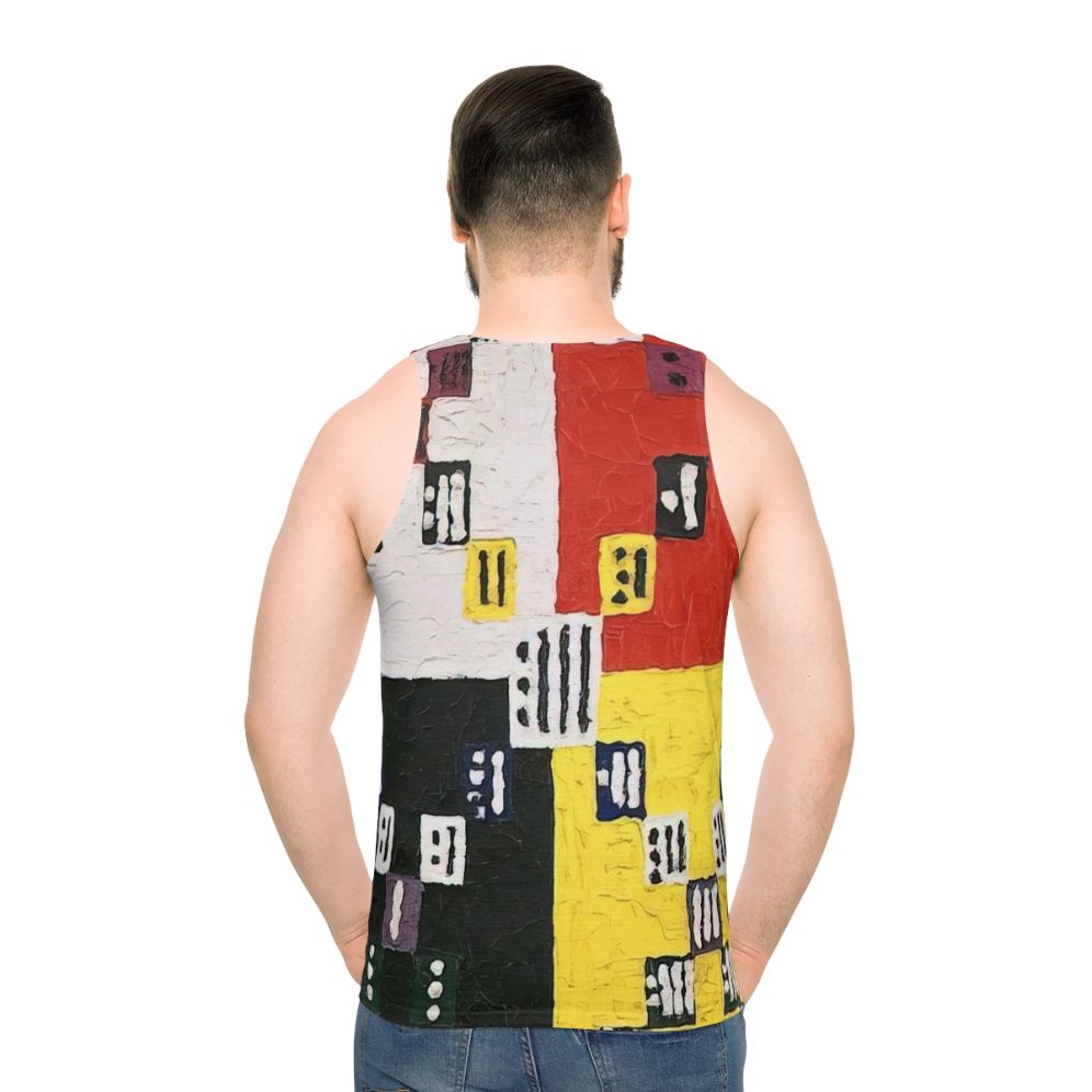 Alfred Jensen abstract geometric art unisex tank top - men back