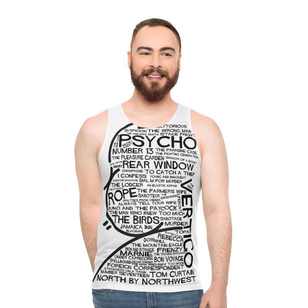 Alfred Hitchcock fan art unisex tank top - men