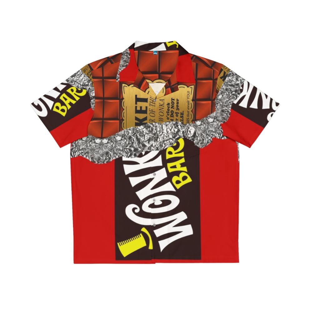 Wonka's Golden Ticket Chocolate Hawaiian Shirt 2 - Retro & Funny Parody