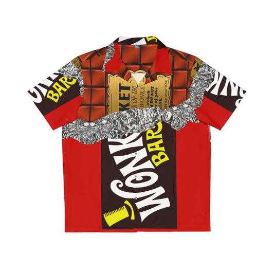 Wonka's Golden Ticket Chocolate Hawaiian Shirt 2 - Retro & Funny Parody