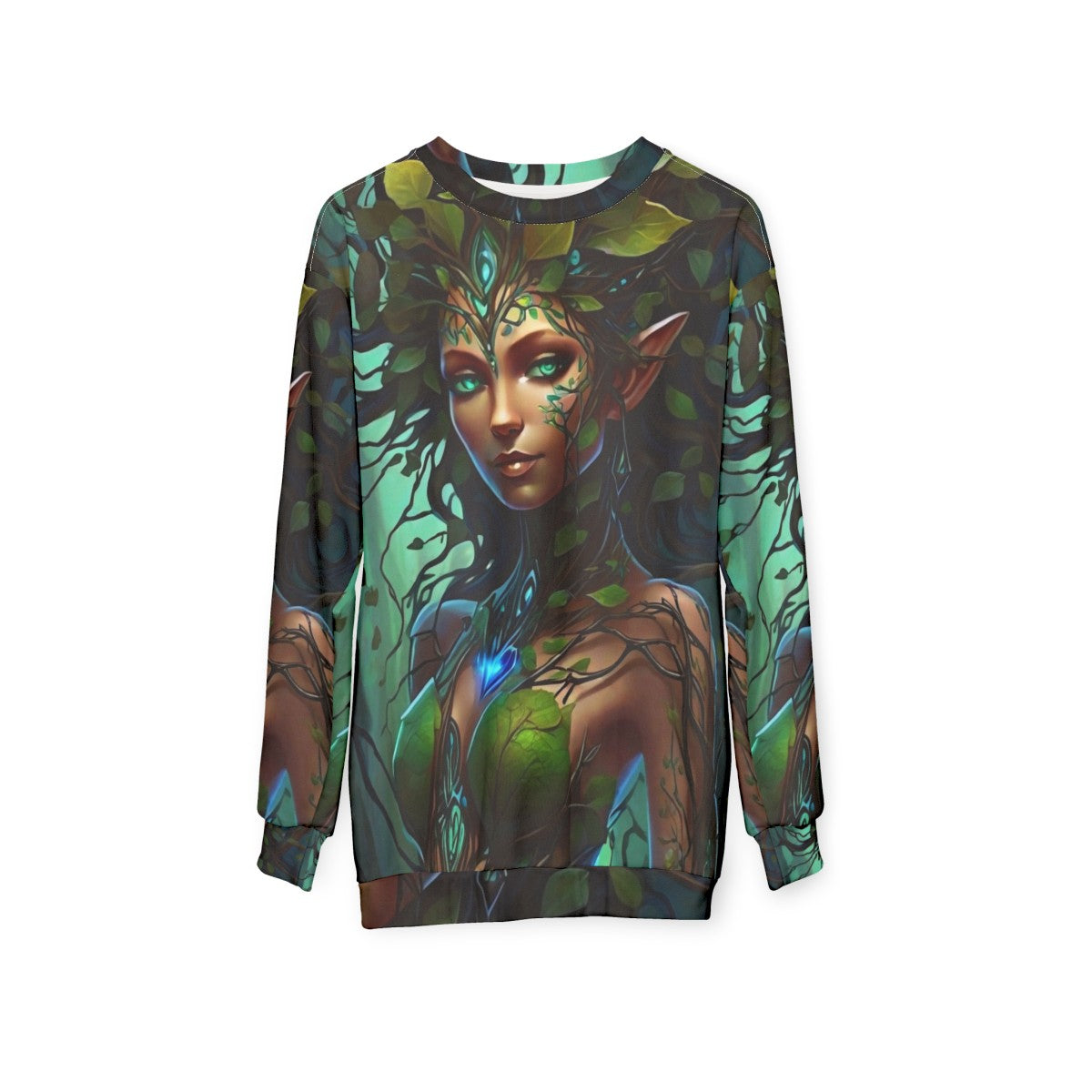 Forest nymph dryad inspired cozy sweatshirt - hanging