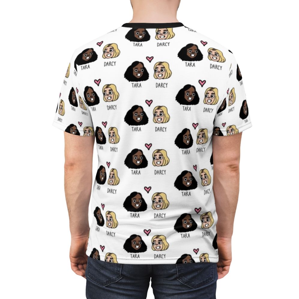 Heartstopper Tara and Darcy Inspired All-Over Print T-Shirt - men back