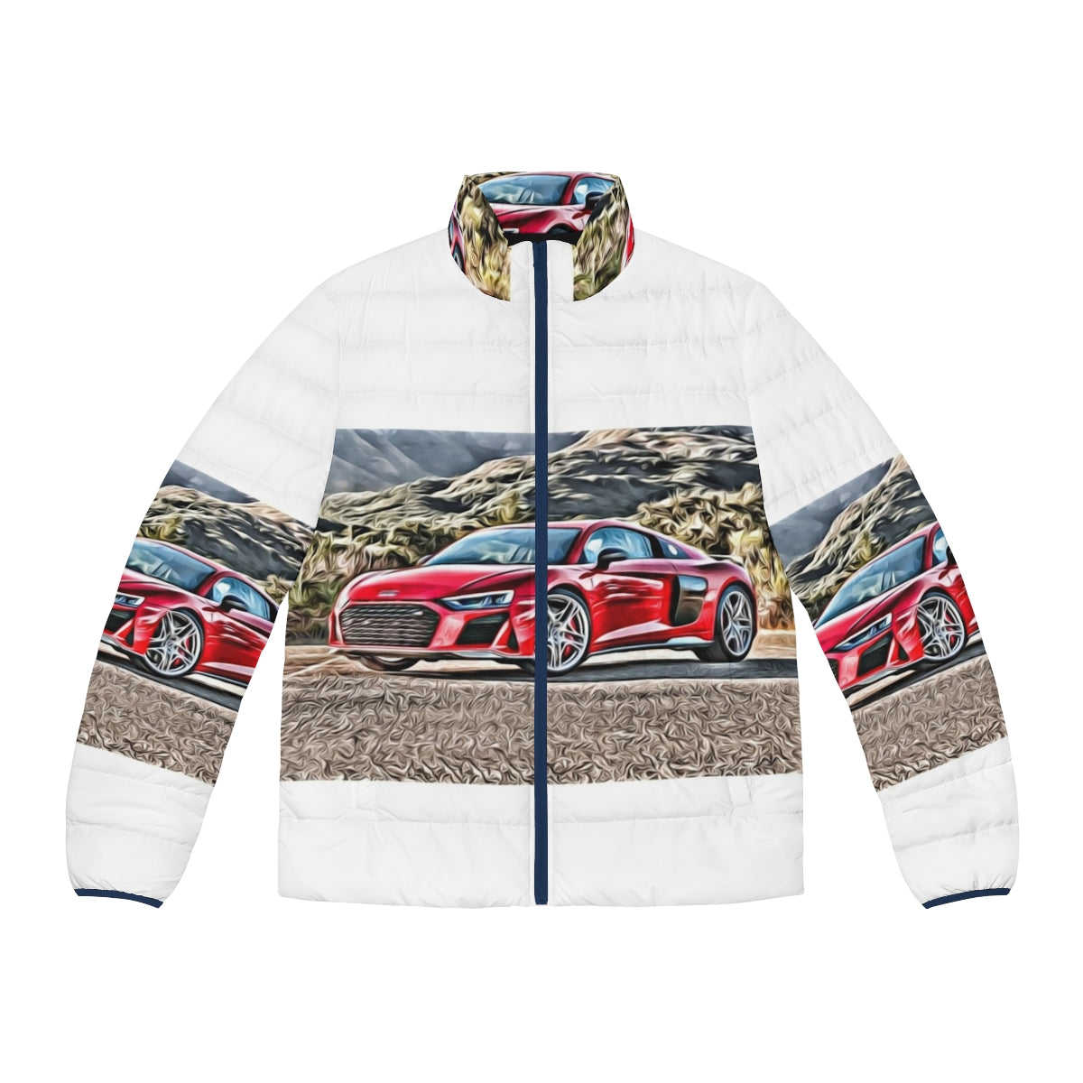 Audi R8 Puffer Jacket - Supercar-inspired winter apparel with cool design