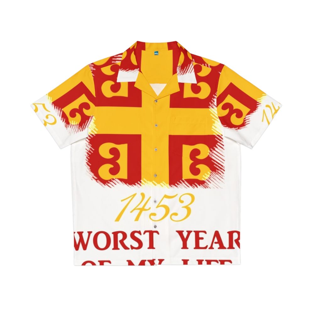 Vintage Hawaiian Shirt featuring 1453 - Worst Year of My Life Byzantine Empire Design