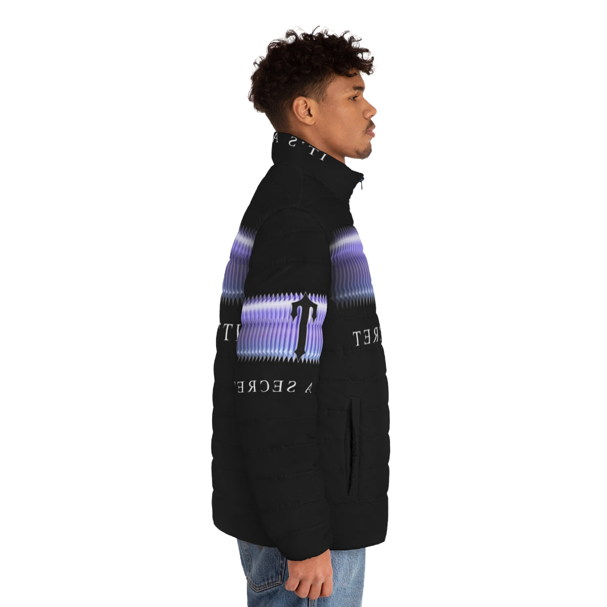 Trapstar classic black or purple puffer jacket - men side right