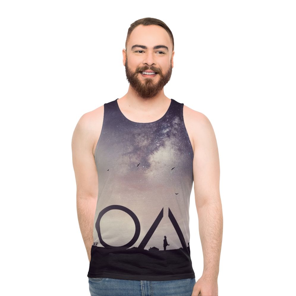 The Oa Unisex Tank Top featuring the 5 movements - men