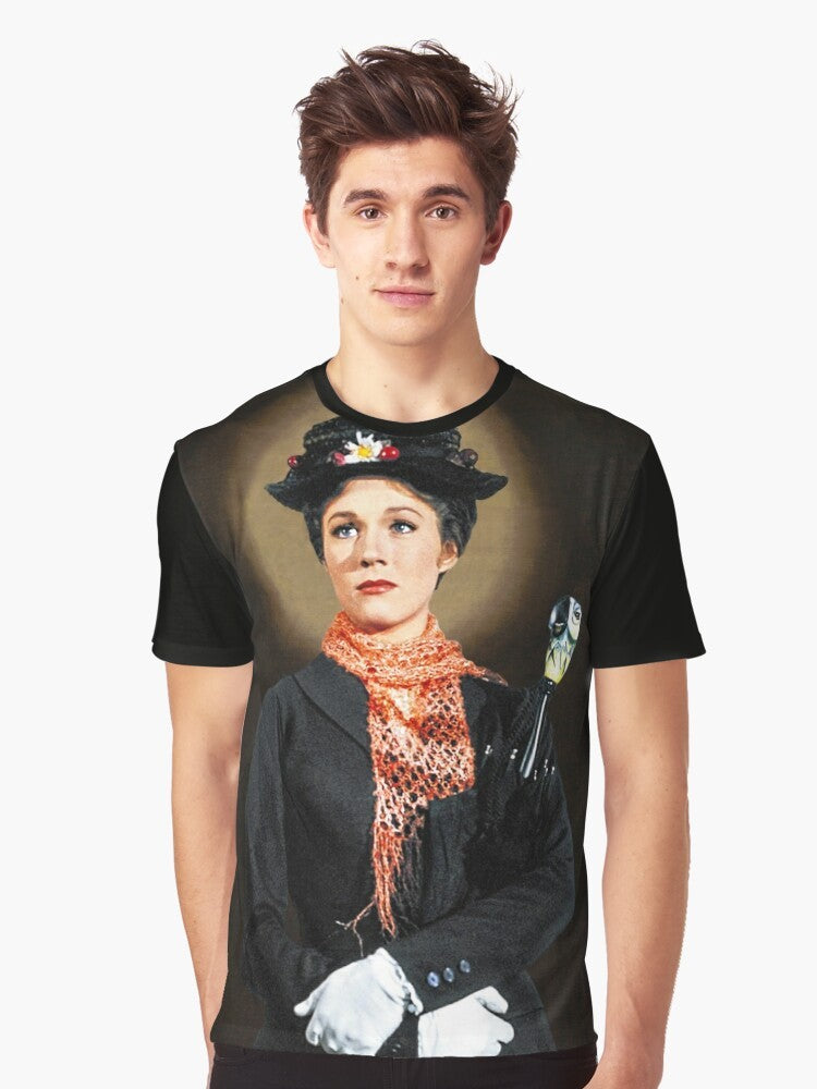 Mary Poppins Graphic T-Shirt with Iconic Pop Culture Movie Imagery - Men