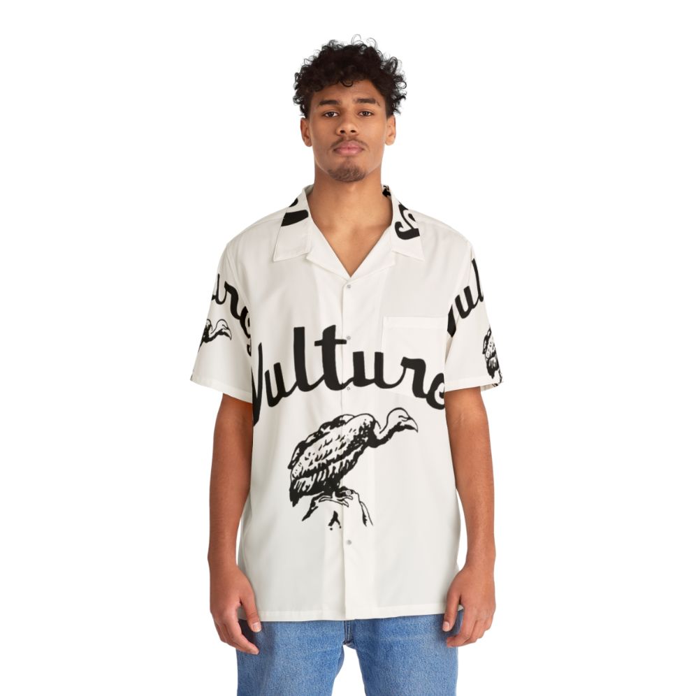 Blondie Vultures Hawaiian Shirt with Tropical Pattern - People Front