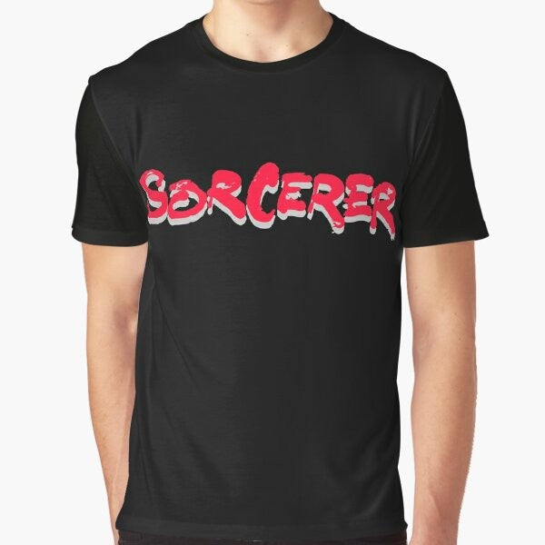 Graphic T-Shirt featuring the Sorcerer movie title and logo, directed by William Friedkin