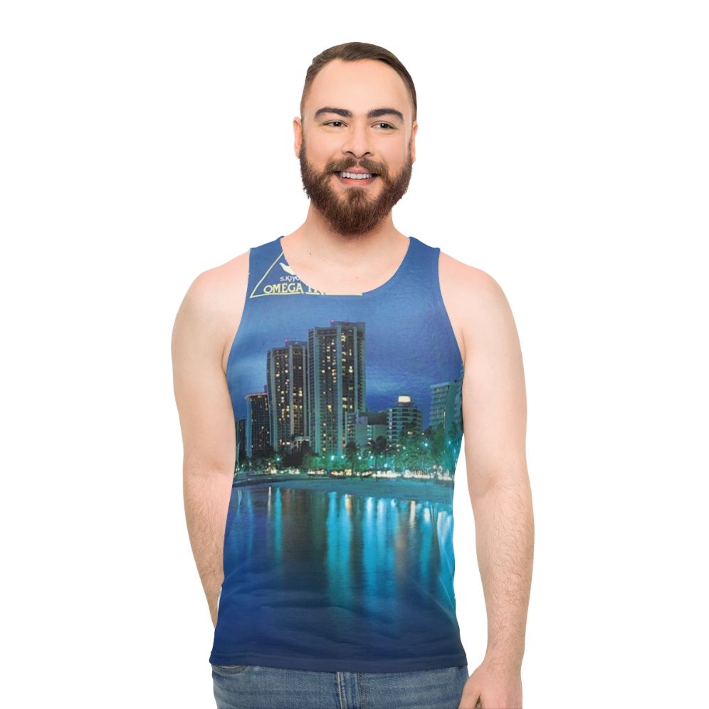 Unisex 80s Japanese City Pop Synth Pop Music Tank Top - men