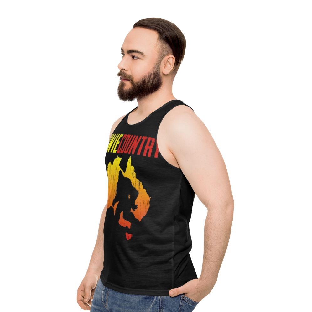 Yowie Country Unisex Bigfoot Tank Top - men side