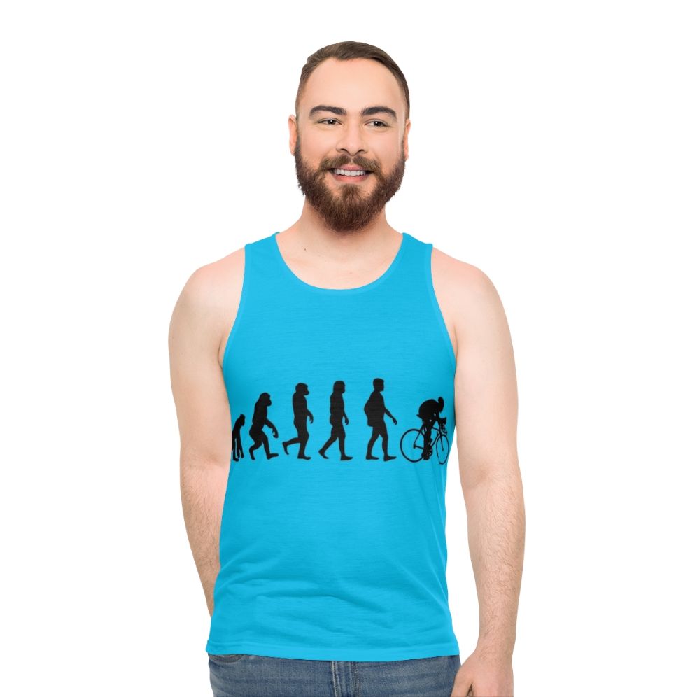 Funny bicycle evolution unisex tank top - men