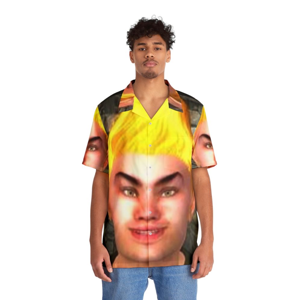 Adoring Fan Hawaiian Shirt featuring Oblivion meme - Lifestyle