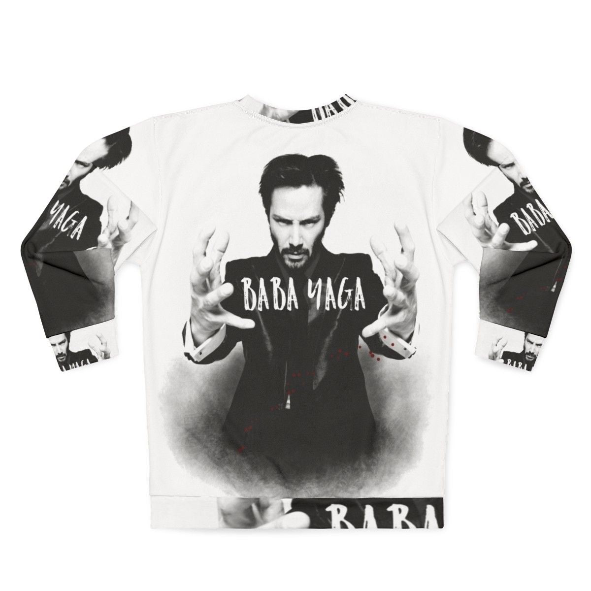 Keanu Reeves Sweatshirt - Featuring Iconic Action Hero Roles - Back