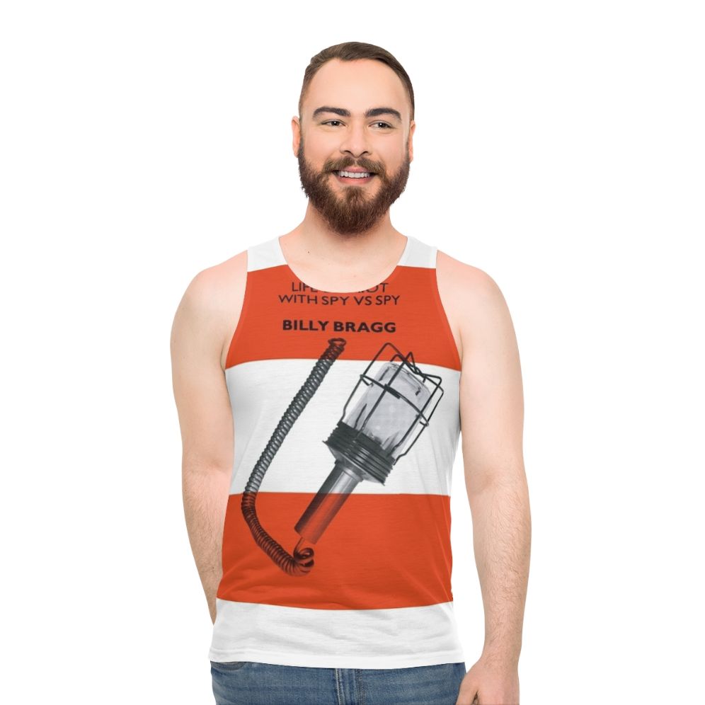 Unisex Tank Top with Music Lyrics Design - men