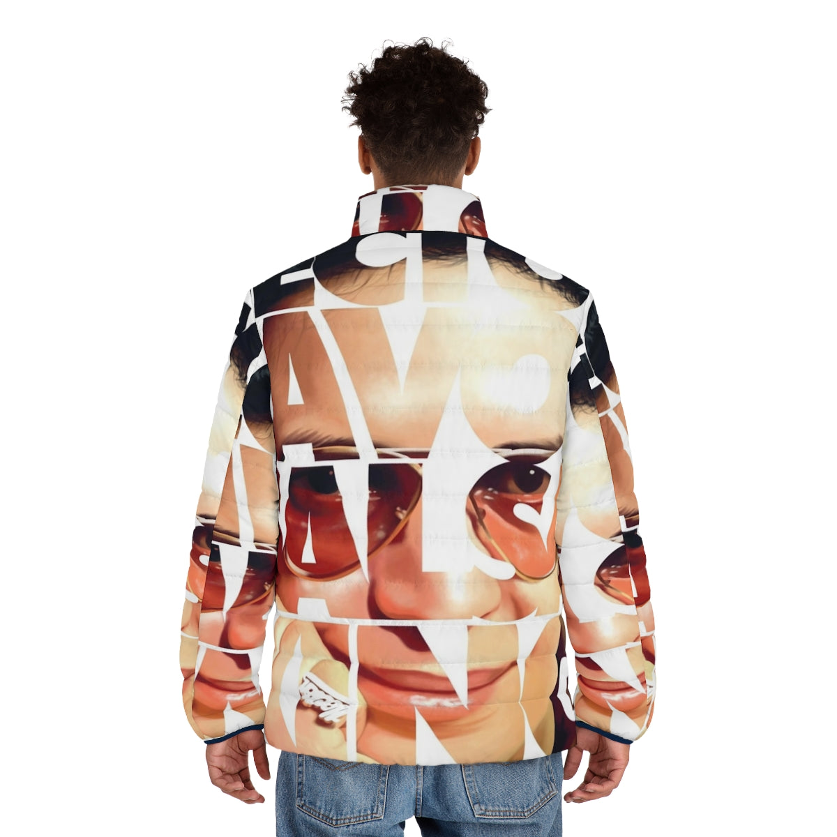 Hector Lavoe Puffer Jacket - Iconic Urban Streetwear Inspired by the Salsa King - men back